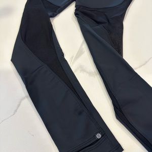 Black leggings with mesh cut outs